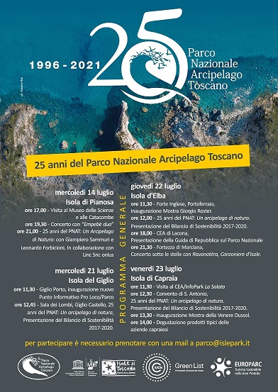 Ricorre il venticinquesimo anno dalla nascita del Parco Nazionale Arcipelago Toscano.