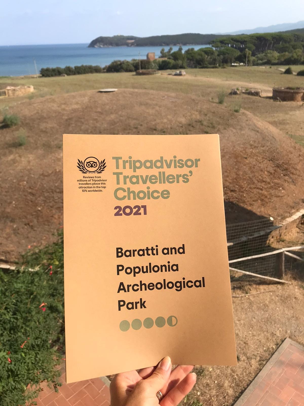 Il Parco archeologico di Baratti e Populonia premiato da Tripadvisor