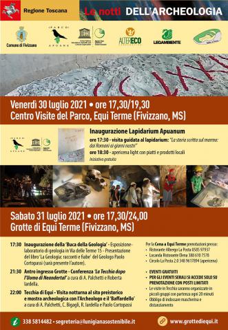 Le 'Notti dell'Archeologia' 2021 ad Equi Terme