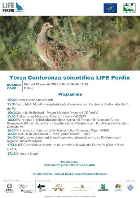 Terza Conferenza scientifica LIFE Perdix
