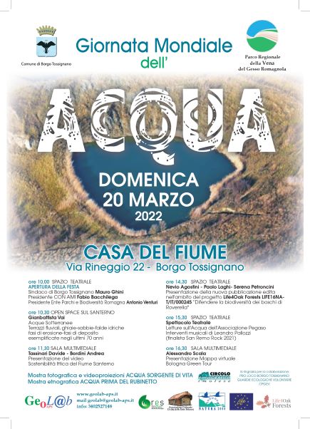 Domenica 20 marzo - La Giornata Mondiale dell'Acqua alla Casa del Fiume di Borgo Tossignano (BO)