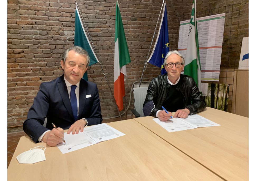 Maurizio Pellizzer , presidente Parco del Mincio, e Gianni Mistrorigo, presidente Canottieri Mincio