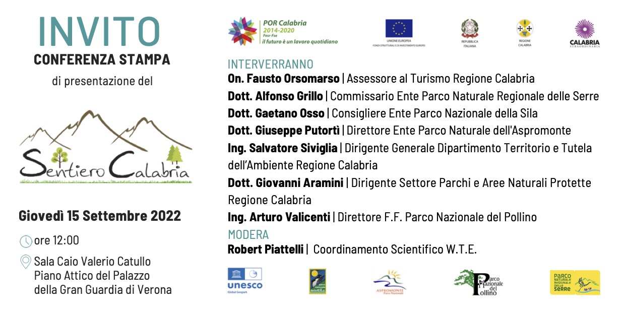 Ecoturismo, il 'Sentiero Calabria' sarà presentato al Palazzo della Gran guardia di Verona