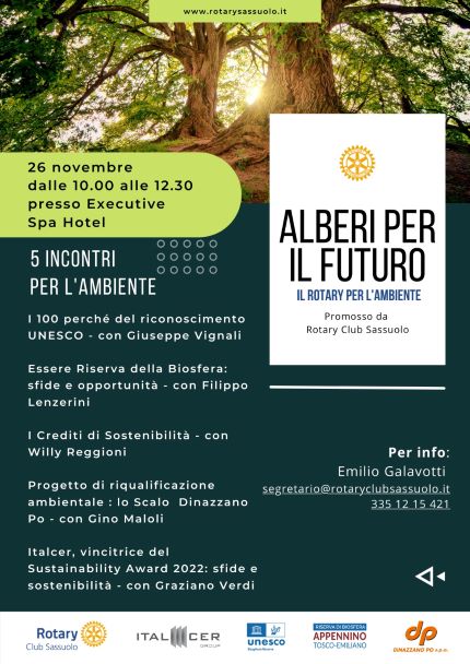 'Alberi per il futuro': il Rotary Club Sassuolo promuove la sostenibilità