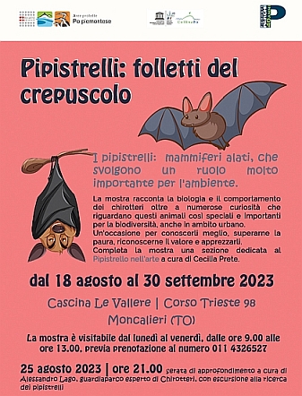 'Pipistrelli: folletti del crepuscolo' in mostra a Cascina Le Vallere!