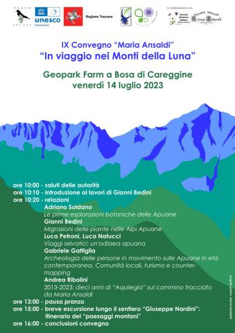 IX Convegno 'Maria Ansaldi': 'In viaggio nei Monti della Luna' presso la Geopark Farm a Bosa di Careggine
