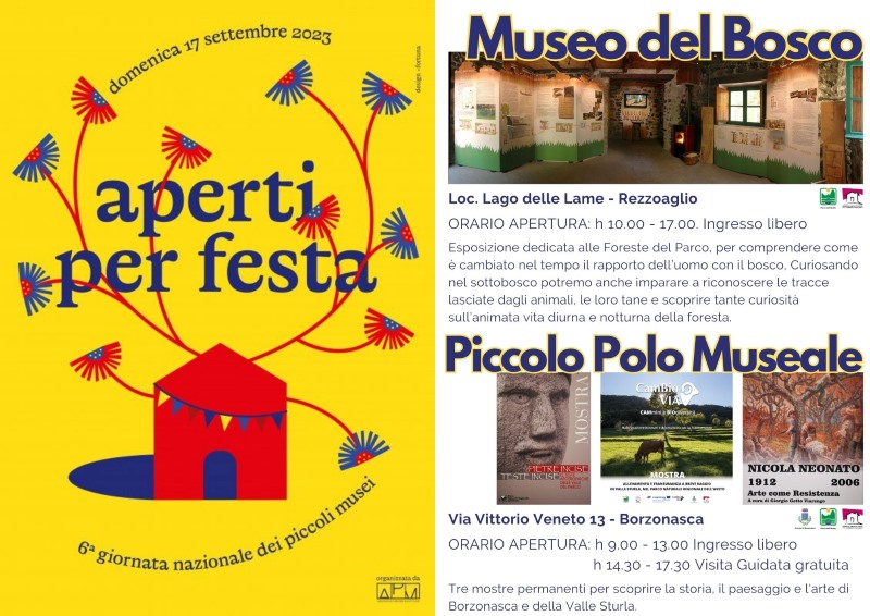 Il Museo del Bosco aderisce alla  6^ Giornata Nazionale dei Piccoli Musei