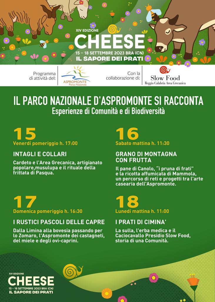 Il Parco dell'Aspromonte protagonista di Cheese 2023