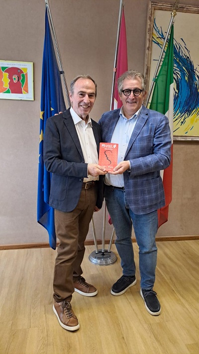 L'assessore al turismo della Regione Abruzzo on. Daniele D'Amario riceve il Commissario del Parco dei Monti Simbruini  Alberto Foppoli.