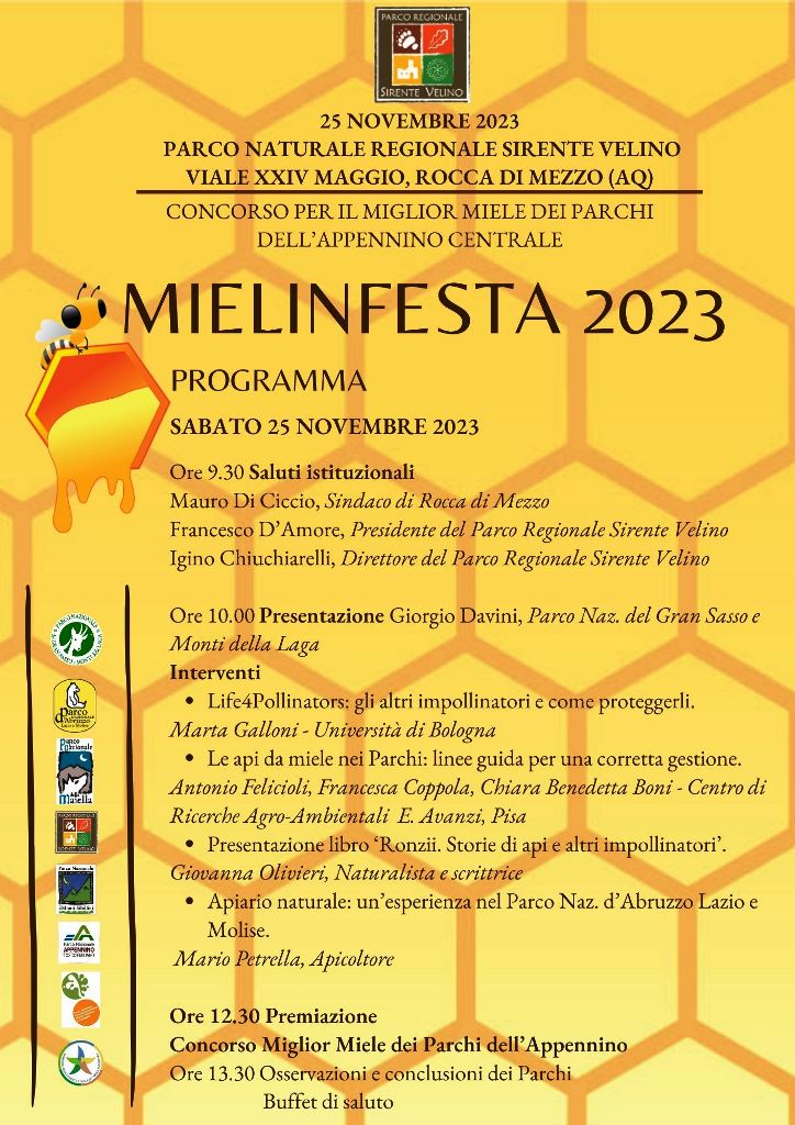 Mielinfesta 2023, nel cuore del Parco Sirente Velino la premiazione del miele vincitore 