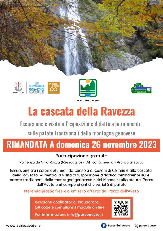 'La cascata della Ravezza e l'Esposizione didattica permanente sulle patate tradizionali della montagna genovese'