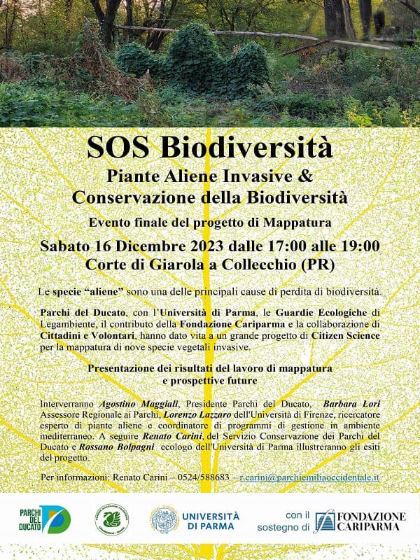 Evento finale del progetto 'SOS Biodiversità. Mappatura della presenza di piante esotiche invasive'
