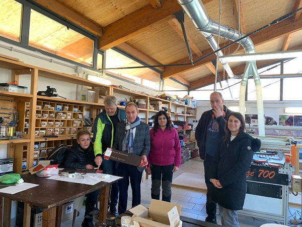 Visita al laboratorio di falegnameria del Parco dei Monti Simbruini a Camerata Nuova