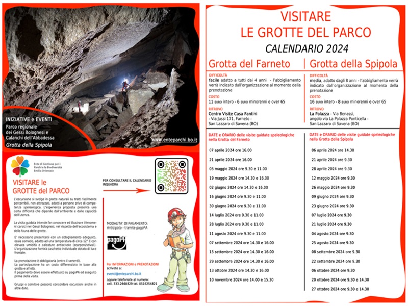 Le Grotte del Parco: Calendario 2024
