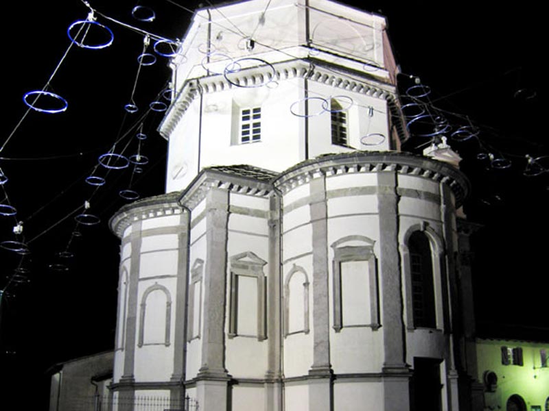 S.Maria del Monte Church at night, in Turin
