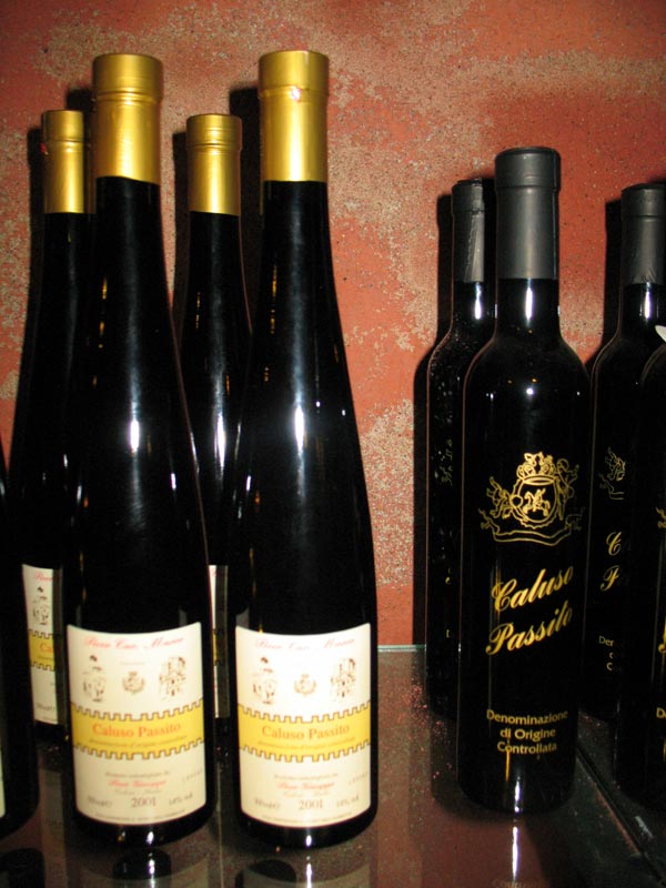 Passito di Caluso wine bottles