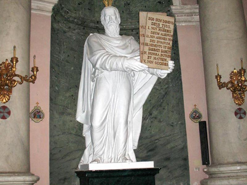 The big Moses statue in Madonnina Sanctuary in Verolengo