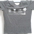 Graues Damen-T-Shirt aus Baumwolle mit den Logos der Einrichtungen des Parks Antola
