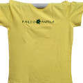Gelbes Damen-T-Shirt aus Baumwolle mit Aufdruck Parco Antola