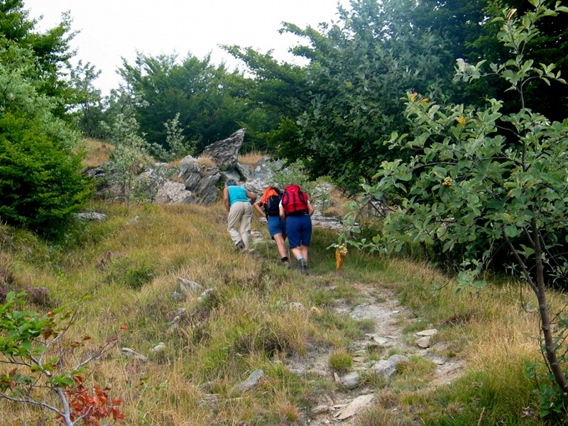 Escursionisti nel sentiero da Faie