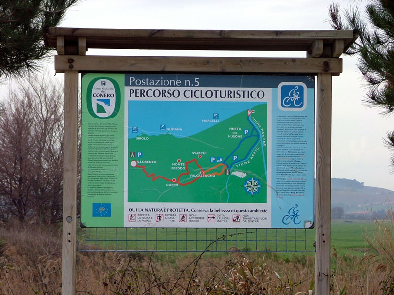 Cycle-tourist route panel
