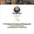5Â° Congresso Europeo dei Geoparchi (5th European Geoparks Congress)