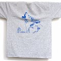 T-Shirt Wolf adult, gray with blue print