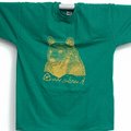 T-Shirt Orso adulto, verde con stampa gialla