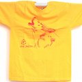 T-Shirt Lupo junior, gialla con stampa rossa