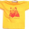T-Shirt Orso junior, gialla con stampa rossa