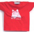 T-Shirt Orso junior, rosso con stampa bianca