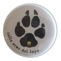 Broche Bouton "Sur les traces du loup" Parc National des Abruzzes, Latium et Molise