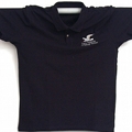 Polo t-shirt, dark blue cotton, with embroidered National Park's seagull.