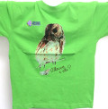 T-shirt pour enfants "chouette" couleur vert clair - Parco Nazionale Dolomiti Bellunesi