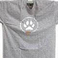Graues T-shirt mit Wolfsspur
