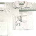 T-Shirt bimbo colore bianco/stambecco "Il Paradiso Ã¨ qui"