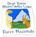 Aufkleber mit weiÃem Untergrund Parco Nazionale Gran Sasso e Monti della Laga