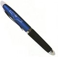 Rubberized Pen, metallic blue