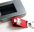 USB Pen Drive 4GB - Personalized Key-ring of Gran Sasso e Monti della Laga National Park (color: red)