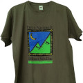 T-Shirt uomo colore verde militare del Parco Nazionale dei Monti Sibillini