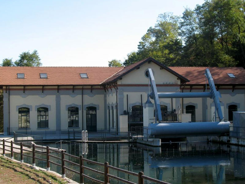Parkzentrum in der hydroelektrischen Zentrale 'Guido Davide Orlandi'