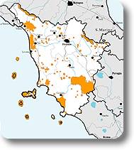 Carte interactive Toscane