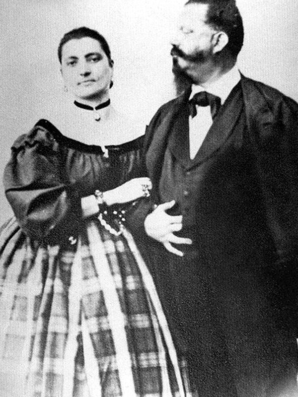 Vittorio Emanuele II und Rosa Vercellana, Schwarzweißfotografie