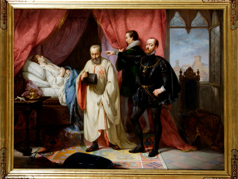 Gioachino Levi, La morte di don Carlo di Spagna, 1859 circa, olio su tela