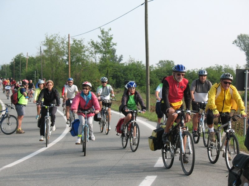 Cyclists in Mazzè