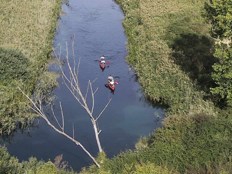 Canoe along river Tirino