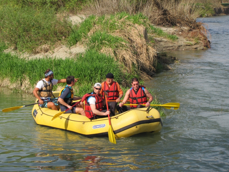 Rafting along river Po in Verrua Savoia
