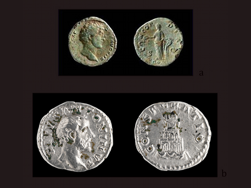 Silberne und bronzene Münzen aus Barricelle
