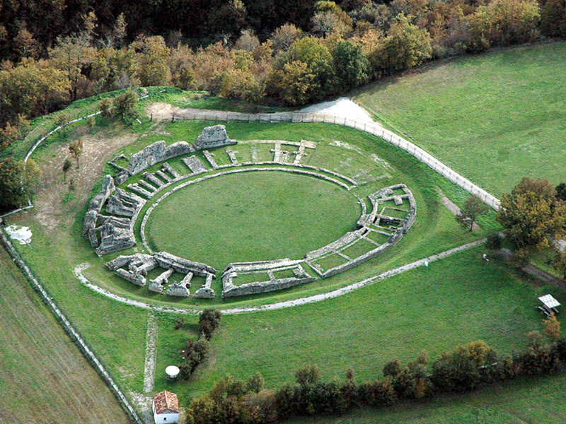 The amphitheater of Grumentum seen from above