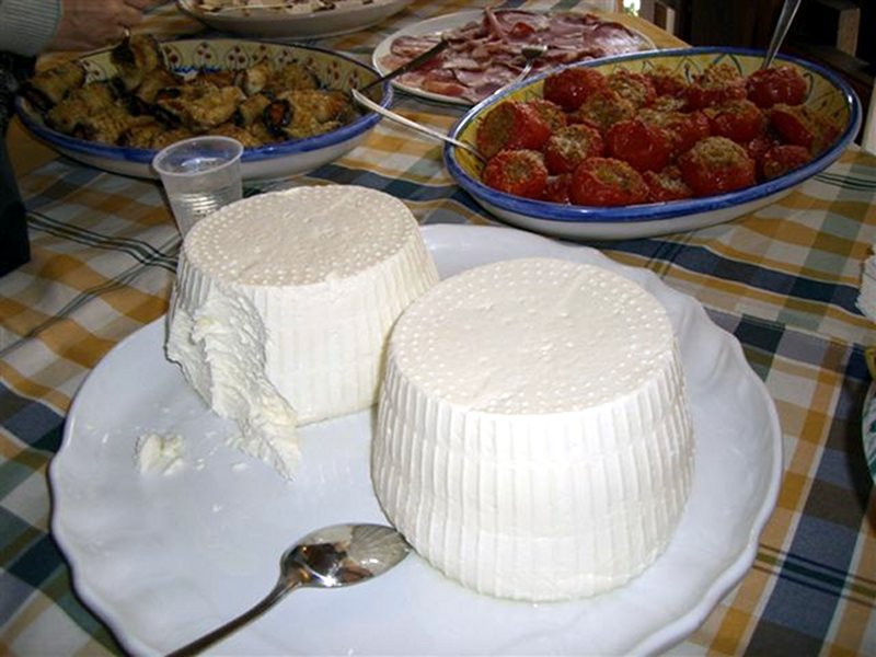 Die sehr frischen Ricotta-Käse